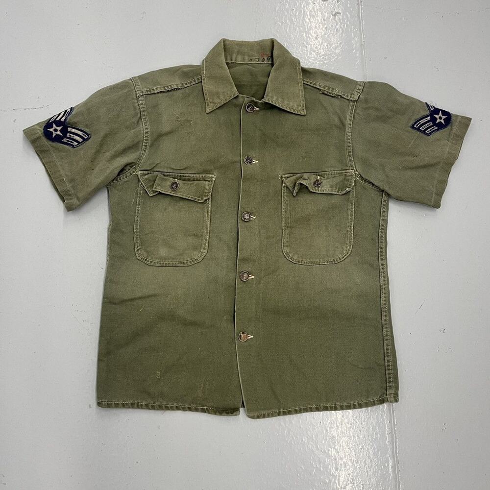 Vintage WW2 US Army 13 Star Military Twill Shirt